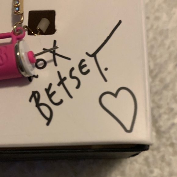 Betsey Johnson Fuchsia Water Bottle Earrings - Picture 2 of 7